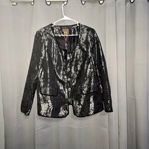 Elegant Black Floral Women's Blazer